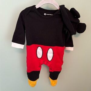 Disney Mickey Mouse Jumpsuit and Hat